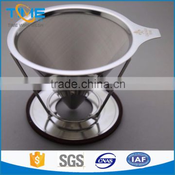 Paperless Pour Over Coffee Dripper Stainless Steel Mesh Micro Filter