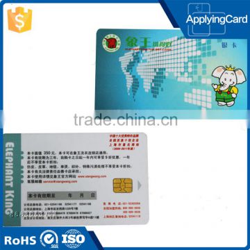 Super quality contact chip card pvc smart contact rfid card with custom printing