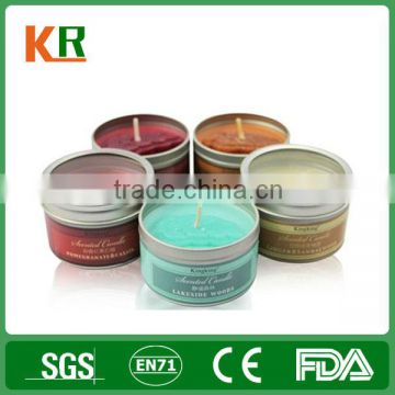 Various wholesale candle tin containers for candle decoration