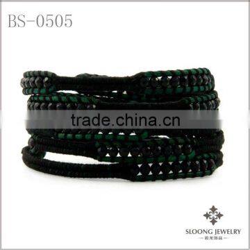 Hematite Wrap Leather Bracelet