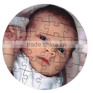 Sublimation Blank Round Puzzles Jigsaw Puzzle With stander