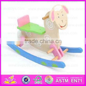 Cute wooden rocking horse ,fashion wooden rocking horse,wooden toy rocking horse WJY-8006
