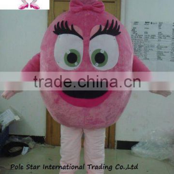 custom long fur pink costume