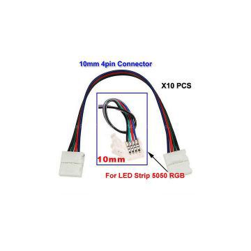 4pin Line Connector For RGB Led Strip Light strip 3528/5050 10mm width PCB 1PCS
