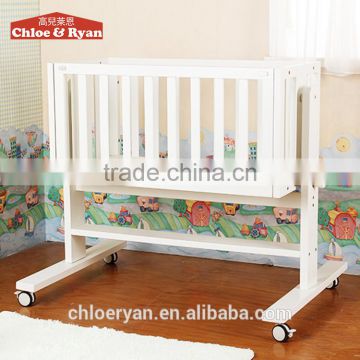 New design white nursery furniture baby rocking crib
