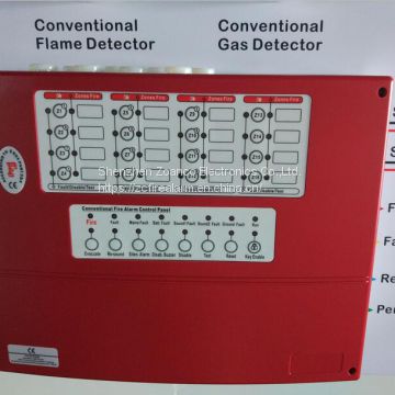 Conventional Fire Resistant Panel ABS fire alarm control panel in Red 4/8/16/24/32 zones optional