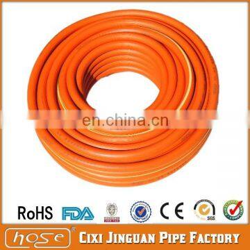 Good Quality Orange Braided PVC LPG Gas Cooker Hose, 3/8" PVC Gas Hose Pipe