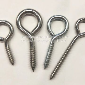 304 Stainless Steel Wood Eye Hook Screw HKW7228 For Sail Boats & Yachts