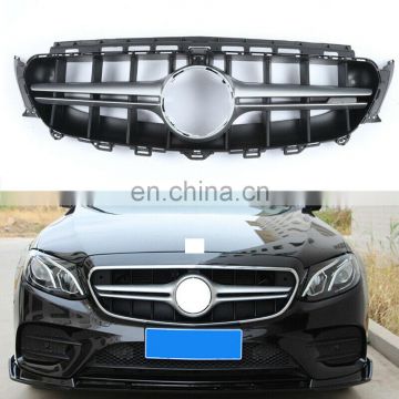 E63 AMG Style Silver Grille Grill Fit 2016-2018 For Mercedes Benz W213 E300 E400