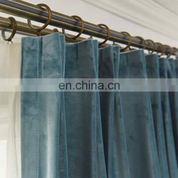 Elegant pattern soild velvet curtain fabric ready made velvet curtain