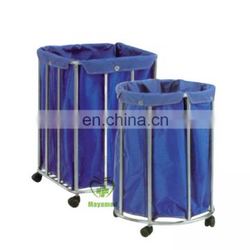 MY-R067 Stainless steel dirty clothes bag trolley/garbage trolley