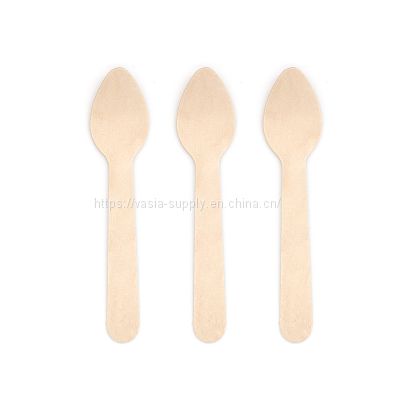 China wholesale Disposable wooden teaspoons spoons serving spoons tea spoon small wooden spoon kitchen utensils