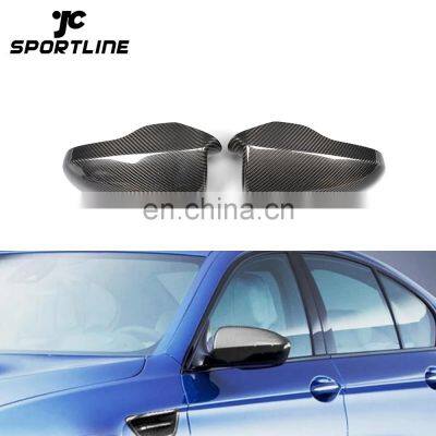 Car Carbon Fiber Side Mirror Covers Caps for BMW F10 M5 2012 2013 2014 2015