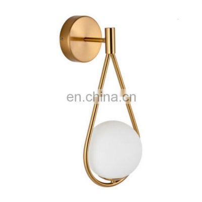 Nordic post-modern personality simple brass wall lamp for decoration