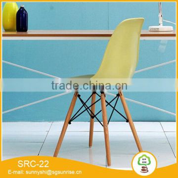 new cheap plastic chair with solid wood legs used home cafe restaurant chair furniture for sale