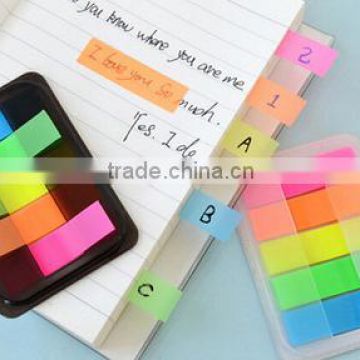 Removable PET sticky notepad Bright color. with box