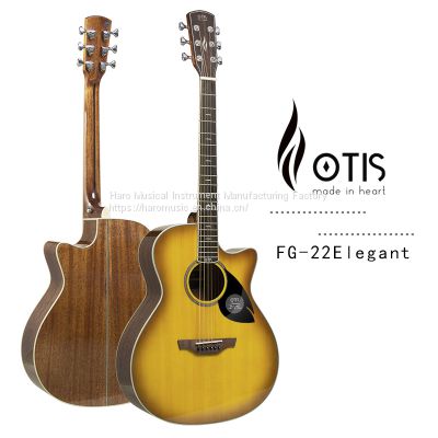 Factory wholesale  41inch OTIS single solid spruce top acoustic guitar