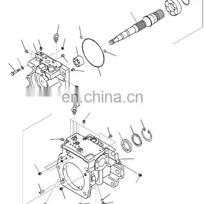 708-1H-00270 For Komatsu Dozer D375A-6R Main Pump D375A-6 Hydraulic Pump