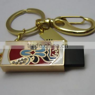Gold Beijing Opera Facial Masks usb flash drive with free keychain