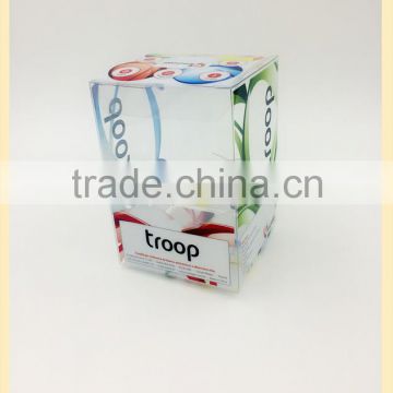 Transparent PET boxes with offset printing for gifts packaging , cosmetic items , promotion items , underwear packaging