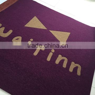 double color carpet with logo coarse fiber pvc backing lift carpet