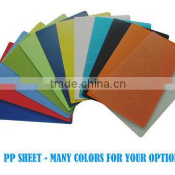 PP Sheet with many colors and customized sizes