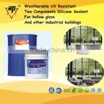 Weatherable UV Resistant Two Components Silicone Sealant For Hollow Glass And Other Industrial Buildings