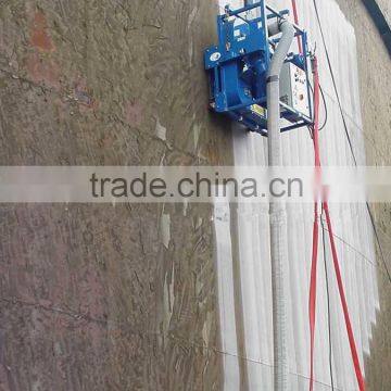 Shot blasting machine for vertical steel plate