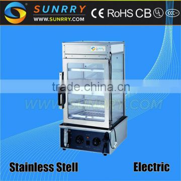 Steamerhot food display cabinets with full visual glass hot display cabinet (SUNRRY SY-WD600)
