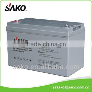 12V100AH Maintenance Free Solar Battery with 10 Years Life Design l