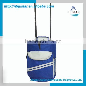 High Quality Large Capacity Collapsible Customized Rolling Cooler 40 Cans Trolley Rolling Cooler Bag with Wheels