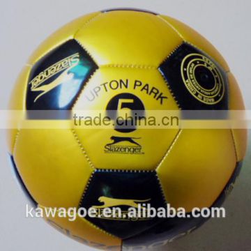 5# metallic finished pvc machine stitched soccer ball for Latin American