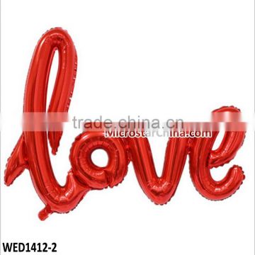 108*64cm Red LOVE Mylar Balloons LOVE Banner Balloons