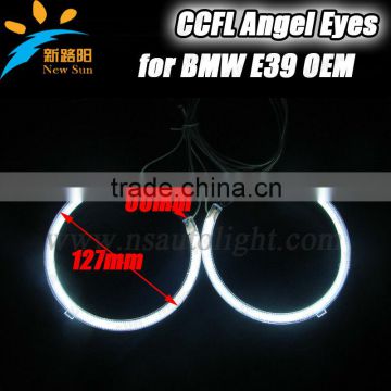 White green blue red orange purple yellow Ccfl angel eyes ring 127mm 9-16V DC car headlights for BMW E39 OEM