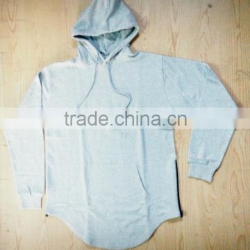 Extended Pullover Hoodie French Terry Fabric