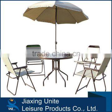 5pc garden dining table set/royal dining set with parasol UNT-012