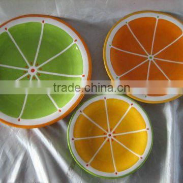 Round Dolomite Orange Plate&Dishes