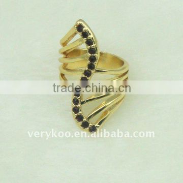 Fashion Design Diamond Ring with Rhinestone