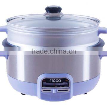 Stainless steel multi cooker with color plastic in 3.0 Capacity