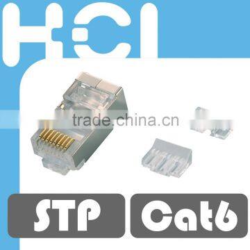 RJ45 8P8C Male Connector Shielded STP Modular Plug for Cat6 Cable