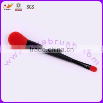 Duoble-end Powder/Blusher Brush with Aluminum Ferrule