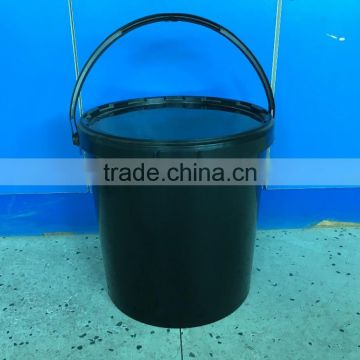 Black Plastic Barrel Pail Bucket 10 Gallon Bucket with Handle