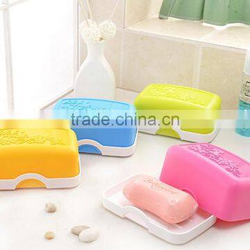 Wholesale Stock Portable Square Plastic Soap Holder