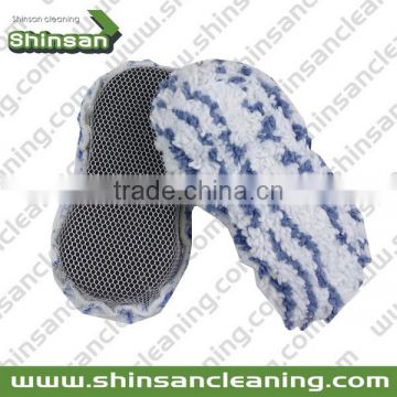 2017 microfiber chenille wash pad/chenille wash sponge/microfiber sponge