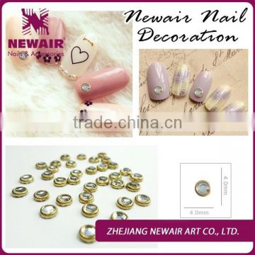 New Air Hot Sale 3D Round rhinestone Top quality Wedding Decoration Nail Decoration