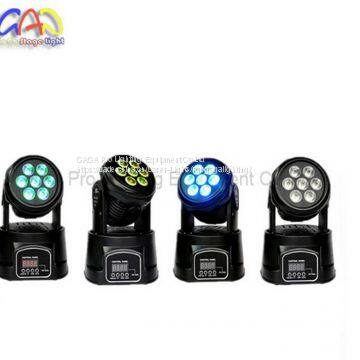 7X10W RGBW 4in1 LED Mini Wash Moving Head Light