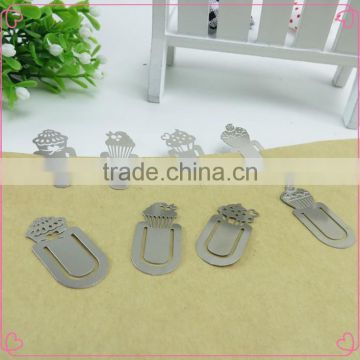 Custom promotion fruits different shapes metal bookmark