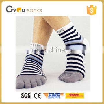 Mens Toe Socks Casual Thin Cotton socks/Striped Sport Breathable Ankle 5 Finger Toe Socks
