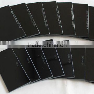 Black Welding glass conforms to ANSI Z87.1 and CE DIN 169