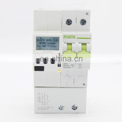 RCBO with Overcurrent Protection Matis MM50H-3P 380V 50/60hz Residual Current Circuit Breaker with Earth Leakage